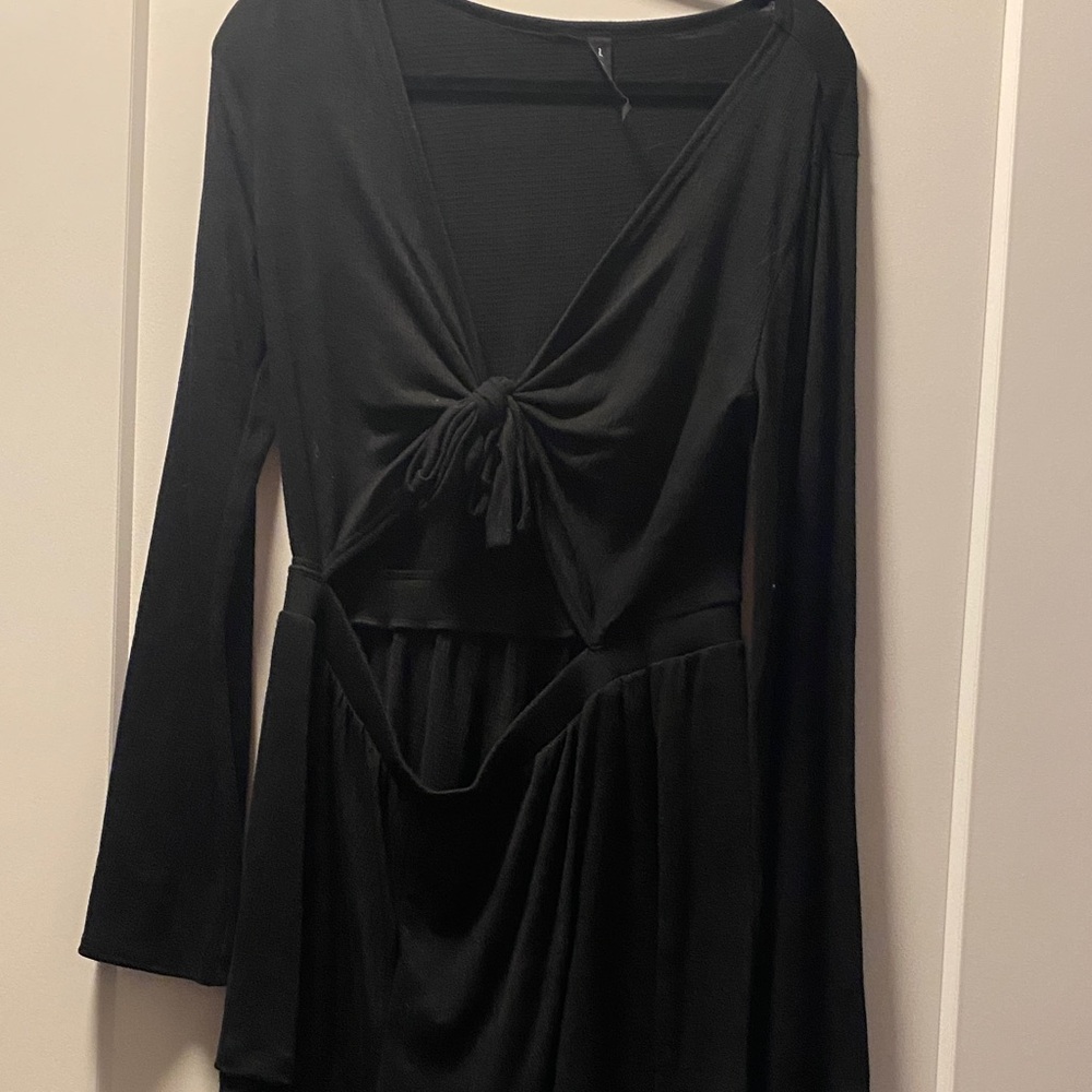 Urban Outfitters Black Short Cutout Romper